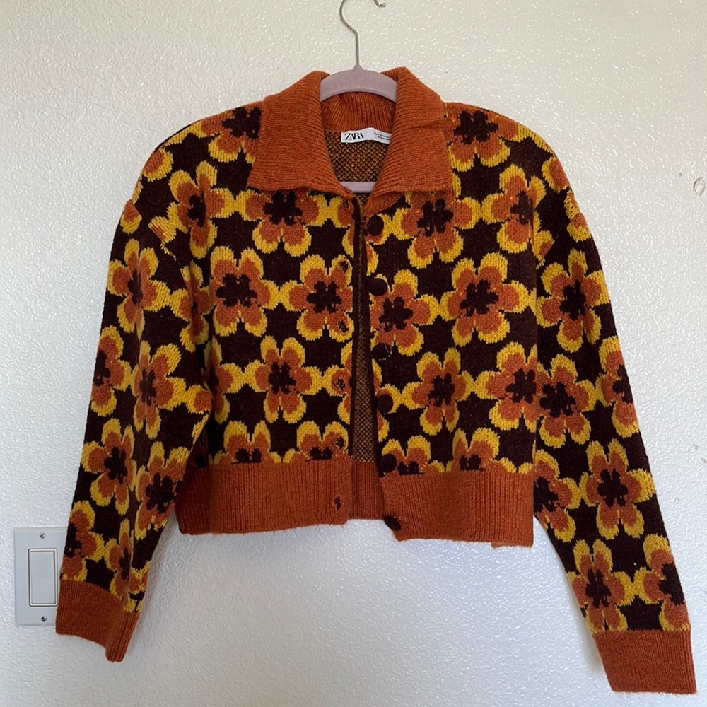 zara flower cardigan!